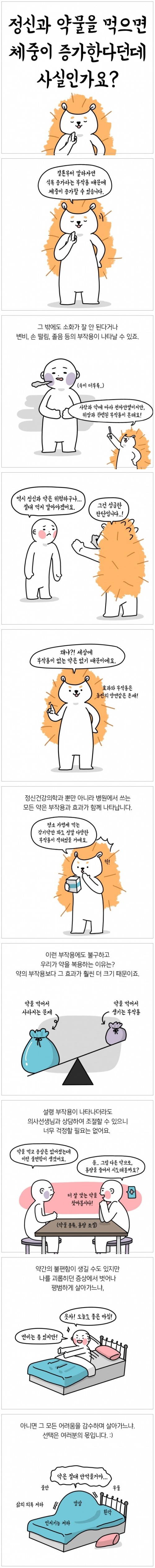 정신건강웹툰 4_정신과 약물을 먹으면 체중이 증가한다던데 사실인가요